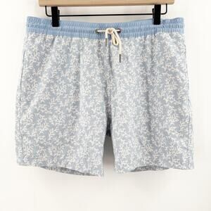 Fair Harbor The Bayberry Swim Trunks Shorts Men's Extra Large Light Blue Coral